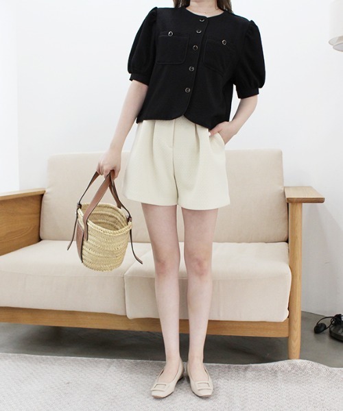 MODE ROBE（モードローブ）の「パイピングポケットデザイントップス（シャツ/ブラウス・レディース・ホワイト/ブラック・FREE）」の13枚目の写真