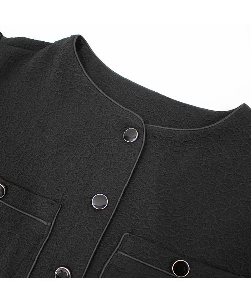 MODE ROBE（モードローブ）の「パイピングポケットデザイントップス（シャツ/ブラウス・レディース・ホワイト/ブラック・FREE）」の19枚目の写真