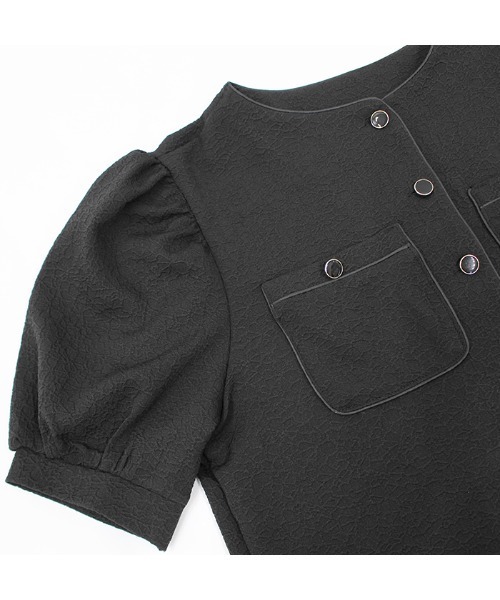 MODE ROBE（モードローブ）の「パイピングポケットデザイントップス（シャツ/ブラウス・レディース・ホワイト/ブラック・FREE）」の20枚目の写真