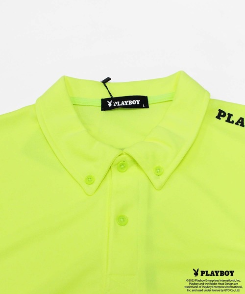 PLAYBOY（プレイボーイ）の「【GOLF】ゴルフウェア　PLAYBOY　接触冷感ポロシャツ（ポロシャツ・メンズ・イエロー/ホワイト/ブラック・M/L/XL）」の4枚目の写真