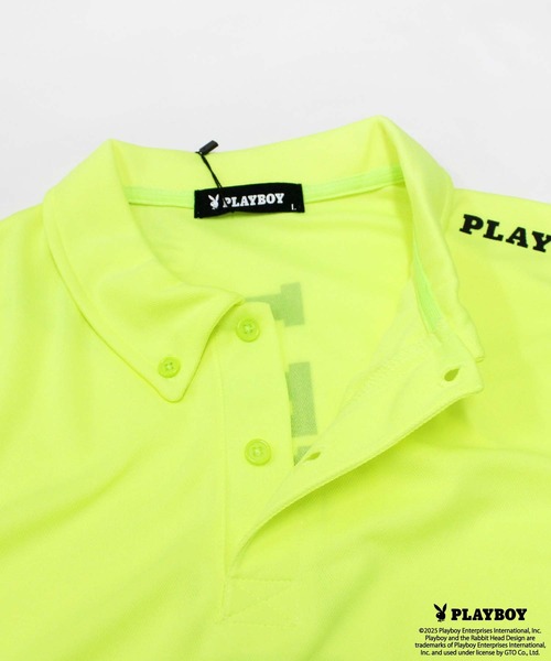 PLAYBOY（プレイボーイ）の「【GOLF】ゴルフウェア　PLAYBOY　接触冷感ポロシャツ（ポロシャツ・メンズ・イエロー/ホワイト/ブラック・M/L/XL）」の5枚目の写真