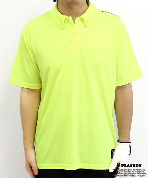 PLAYBOY（プレイボーイ）の「【GOLF】ゴルフウェア　PLAYBOY　接触冷感ポロシャツ（ポロシャツ・メンズ・イエロー/ホワイト/ブラック・M/L/XL）」の13枚目の写真