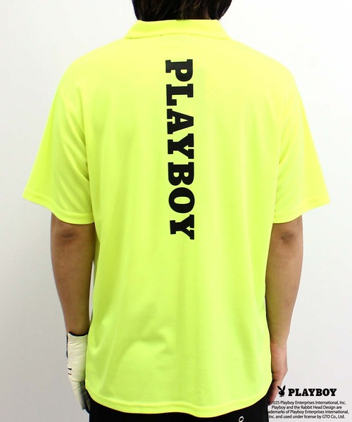 PLAYBOY（プレイボーイ）の「【GOLF】ゴルフウェア　PLAYBOY　接触冷感ポロシャツ（ポロシャツ・メンズ・イエロー/ホワイト/ブラック・M/L/XL）」の12枚目の写真