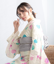 bonheur saisons（ボヌールセゾン）の「夏を彩るレディース浴衣2点セット （浴衣＋帯）（浴衣）」