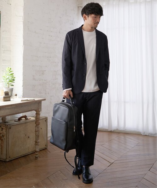 ikka(イッカ)の「レザータッチサフィアーノバックパック(バックパック/リュック・メンズ・ブラック/ダークネイビー/モカ・FREE)」の18枚目の写真