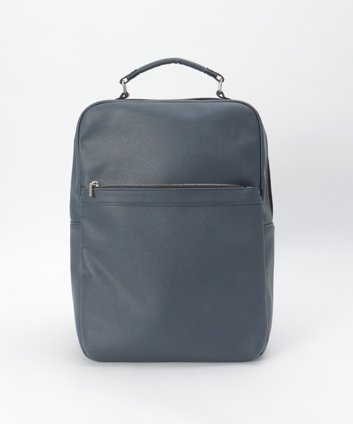 ikka(イッカ)の「レザータッチサフィアーノバックパック(バックパック/リュック・メンズ・ブラック/ダークネイビー/モカ・FREE)」の8枚目の写真