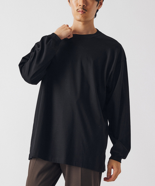 EDIFICE（エディフィス）の「アルビニスタ スムース ロングスリーブTシャツ（Tシャツ/カットソー・メンズ・ブラック/ホワイト/ブルー系その他・MEDIUM/LARGE）」の3枚目の写真