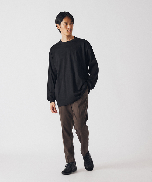 EDIFICE（エディフィス）の「アルビニスタ スムース ロングスリーブTシャツ（Tシャツ/カットソー・メンズ・ブラック/ホワイト/ブルー系その他・MEDIUM/LARGE）」の4枚目の写真