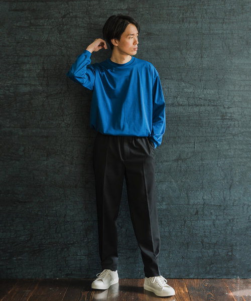 EDIFICE（エディフィス）の「アルビニスタ スムース ロングスリーブTシャツ（Tシャツ/カットソー・メンズ・ブラック/ホワイト/ブルー系その他・MEDIUM/LARGE）」の8枚目の写真