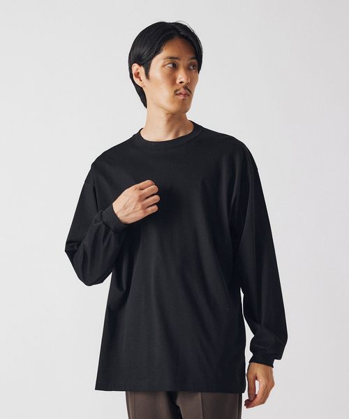 EDIFICE（エディフィス）の「アルビニスタ スムース ロングスリーブTシャツ（Tシャツ/カットソー・メンズ・ブラック/ホワイト/ブルー系その他・MEDIUM/LARGE）」の9枚目の写真