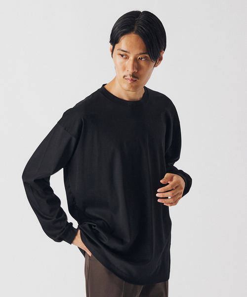 EDIFICE（エディフィス）の「アルビニスタ スムース ロングスリーブTシャツ（Tシャツ/カットソー・メンズ・ブラック/ホワイト/ブルー系その他・MEDIUM/LARGE）」の10枚目の写真