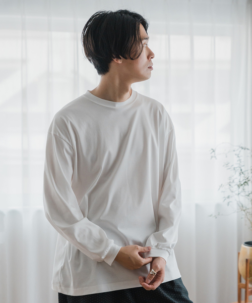 EDIFICE（エディフィス）の「アルビニスタ スムース ロングスリーブTシャツ（Tシャツ/カットソー・メンズ・ブラック/ホワイト/ブルー系その他・MEDIUM/LARGE）」の14枚目の写真
