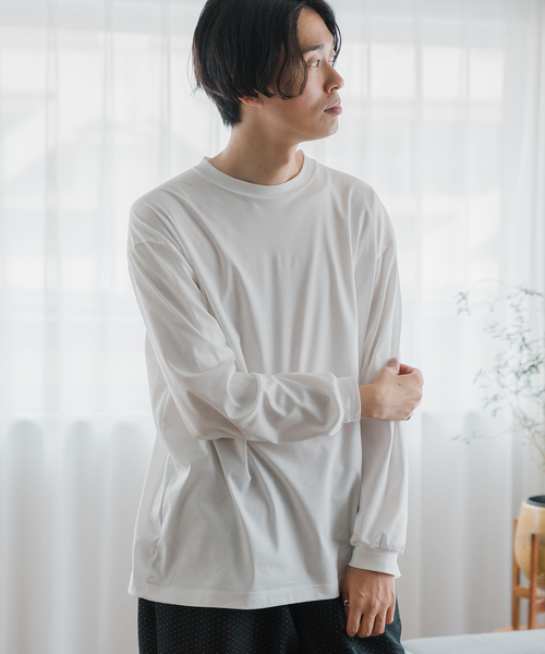 EDIFICE（エディフィス）の「アルビニスタ スムース ロングスリーブTシャツ（Tシャツ/カットソー・メンズ・ブラック/ホワイト/ブルー系その他・MEDIUM/LARGE）」の15枚目の写真