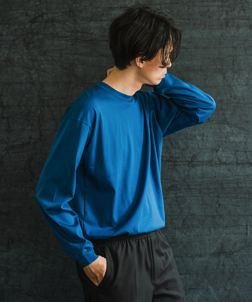 EDIFICE（エディフィス）の「アルビニスタ スムース ロングスリーブTシャツ（Tシャツ/カットソー・メンズ・ブラック/ホワイト/ブルー系その他・MEDIUM/LARGE）」の18枚目の写真