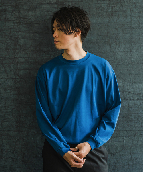 EDIFICE（エディフィス）の「アルビニスタ スムース ロングスリーブTシャツ（Tシャツ/カットソー・メンズ・ブラック/ホワイト/ブルー系その他・MEDIUM/LARGE）」の21枚目の写真