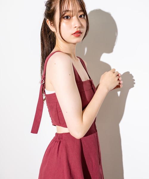 OLIVE des OLIVE（オリーブデオリーブ）の「フロントZIPジャンスカ　1032090040（ジャンパースカート・レディース・ブラック/レッド/ブルー/ブラック系その他・FREE）」の16枚目の写真