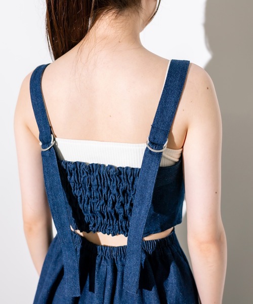 OLIVE des OLIVE（オリーブデオリーブ）の「フロントZIPジャンスカ　1032090040（ジャンパースカート・レディース・ブラック/レッド/ブルー/ブラック系その他・FREE）」の21枚目の写真