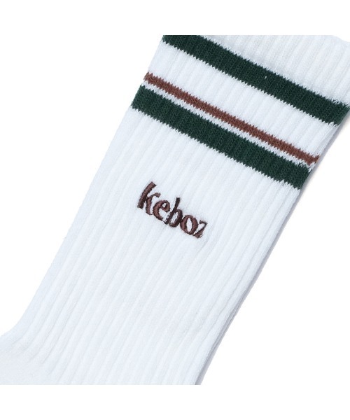 KEBOZ（ケボズ）の「KW SOCKS（ソックス/靴下・メンズ・ホワイト×グリーン/ブルー/ホワイト×ブルー/グレー/イエロー・MEDIUM/LARGE）」の6枚目の写真