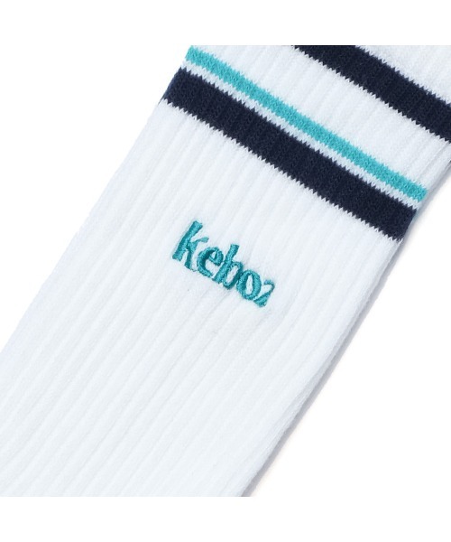 KEBOZ（ケボズ）の「KW SOCKS（ソックス/靴下・メンズ・ホワイト×グリーン/ブルー/ホワイト×ブルー/グレー/イエロー・MEDIUM/LARGE）」の7枚目の写真
