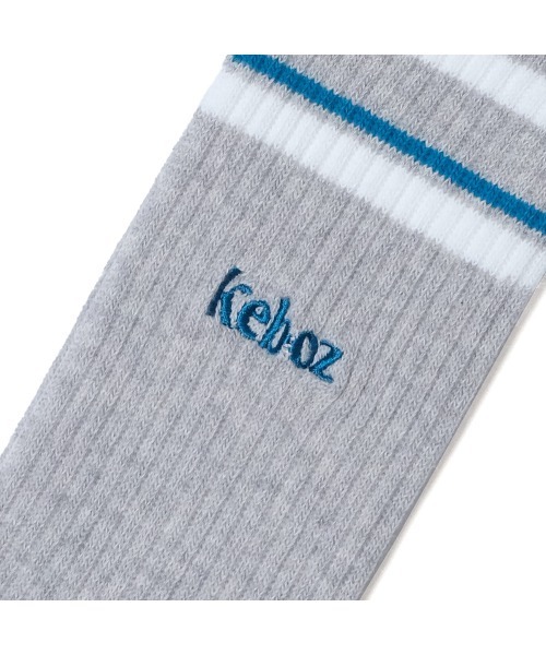 KEBOZ（ケボズ）の「KW SOCKS（ソックス/靴下・メンズ・ホワイト×グリーン/ブルー/ホワイト×ブルー/グレー/イエロー・MEDIUM/LARGE）」の8枚目の写真