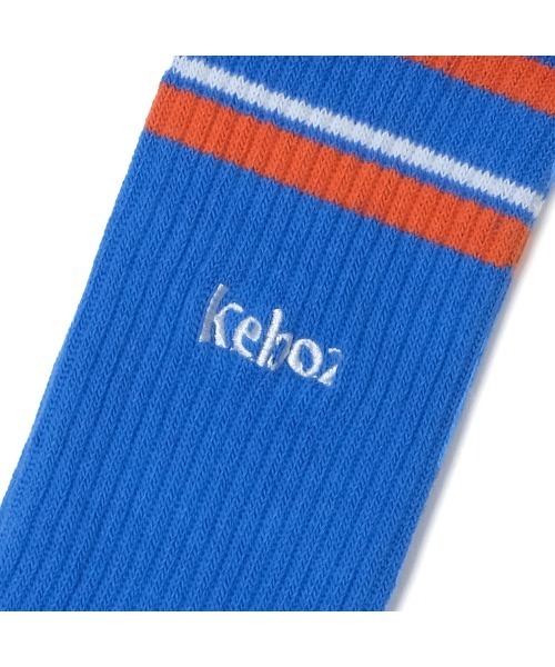 KEBOZ（ケボズ）の「KW SOCKS（ソックス/靴下・メンズ・ホワイト×グリーン/ブルー/ホワイト×ブルー/グレー/イエロー・MEDIUM/LARGE）」の9枚目の写真