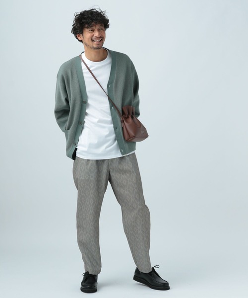 BAYFLOW（ベイフロー）の「メランジトーンレイヤードカーディガン（カーディガン/ボレロ・メンズ・ブラック/ブラウン/カーキ/ブルー・MEDIUM/LARGE）」の7枚目の写真