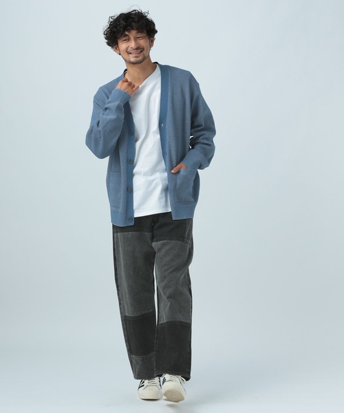 BAYFLOW（ベイフロー）の「メランジトーンレイヤードカーディガン（カーディガン/ボレロ・メンズ・ブラック/ブラウン/カーキ/ブルー・MEDIUM/LARGE）」の9枚目の写真