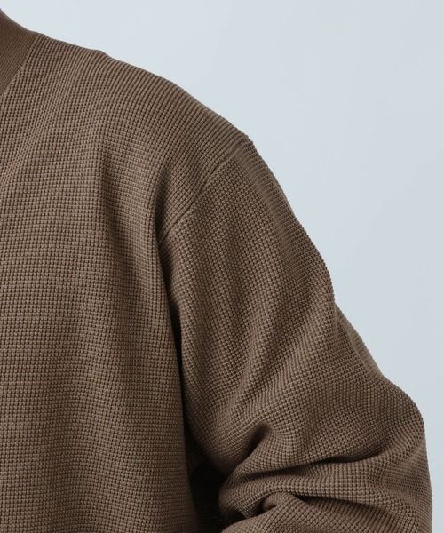 BAYFLOW（ベイフロー）の「メランジトーンレイヤードカーディガン（カーディガン/ボレロ・メンズ・ブラック/ブラウン/カーキ/ブルー・MEDIUM/LARGE）」の14枚目の写真