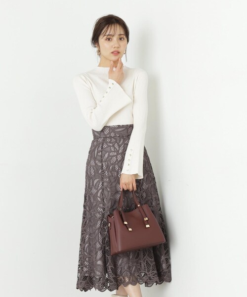 PROPORTION BODY DRESSING（プロポーションボディドレッシング）の「プチハイフレアスリーブニット / 1213270901（ニット/セーター・レディース・ブラック/ベージュ/ホワイト系その他・SMALL/MEDIUM）」の6枚目の写真