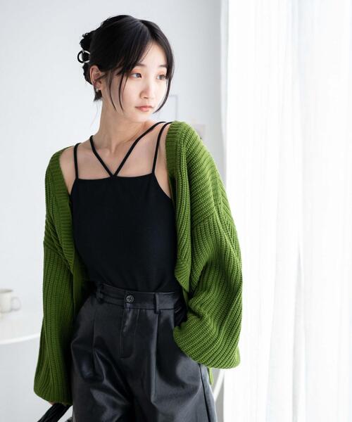 WEGO（ウィゴー）の「WEGO/ホルターネックカップインキャミソール（キャミソール・レディース・ブラウン/ブラック/ホワイト・SMALL/MEDIUM）」の3枚目の写真