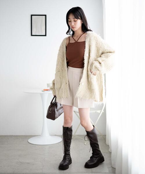 WEGO（ウィゴー）の「WEGO/ホルターネックカップインキャミソール（キャミソール・レディース・ブラウン/ブラック/ホワイト・SMALL/MEDIUM）」の6枚目の写真