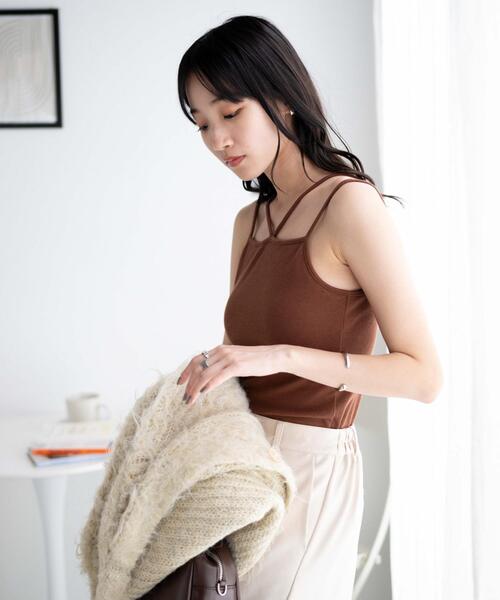 WEGO（ウィゴー）の「WEGO/ホルターネックカップインキャミソール（キャミソール・レディース・ブラウン/ブラック/ホワイト・SMALL/MEDIUM）」の19枚目の写真