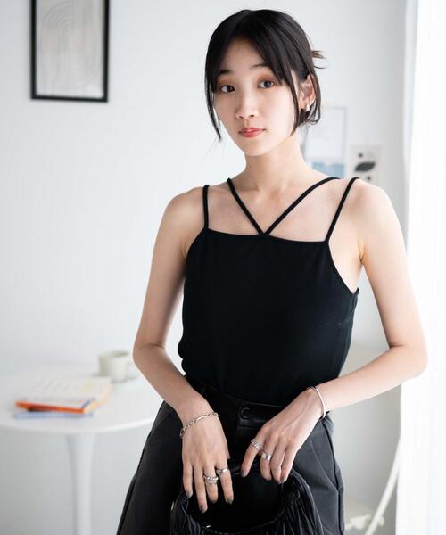 WEGO（ウィゴー）の「WEGO/ホルターネックカップインキャミソール（キャミソール・レディース・ブラウン/ブラック/ホワイト・SMALL/MEDIUM）」の14枚目の写真