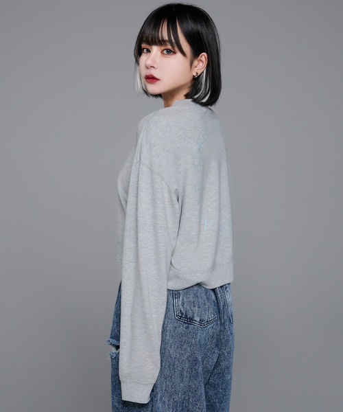 adree(アドリー)の「short logo sweat / ショートロゴスウェット(スウェット・レディース・ブラック/グレー・FREE)」の8枚目の写真
