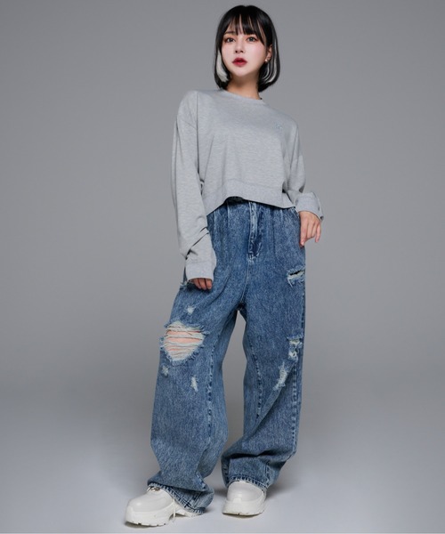 adree(アドリー)の「short logo sweat / ショートロゴスウェット(スウェット・レディース・ブラック/グレー・FREE)」の10枚目の写真