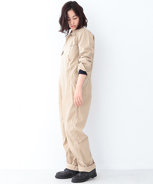 BEAMS BOY（ビームスボーイ）の「BEAMS BOY / ポプリン オールインワン（つなぎ/オールインワン・レディース・ベージュ/ネイビー・ONE SIZE）」の15枚目の写真