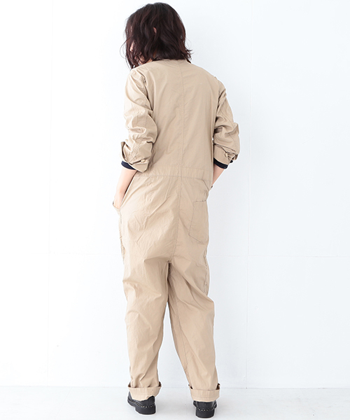 BEAMS BOY（ビームスボーイ）の「BEAMS BOY / ポプリン オールインワン（つなぎ/オールインワン・レディース・ベージュ/ネイビー・ONE SIZE）」の16枚目の写真