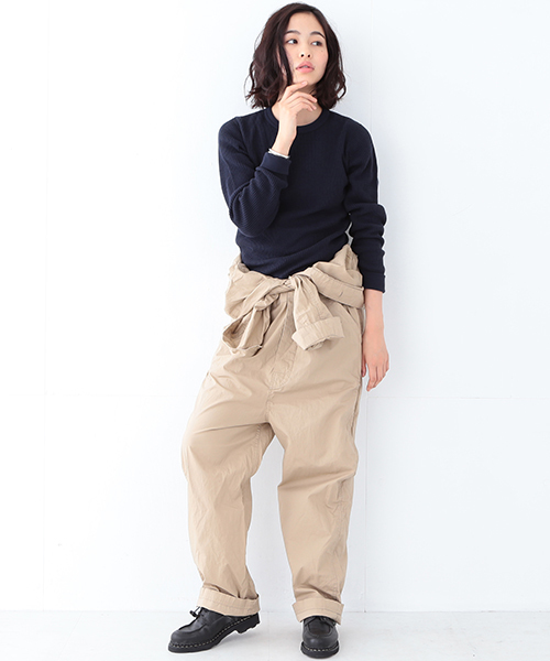 BEAMS BOY（ビームスボーイ）の「BEAMS BOY / ポプリン オールインワン（つなぎ/オールインワン・レディース・ベージュ/ネイビー・ONE SIZE）」の17枚目の写真