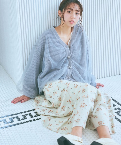 mysty woman（ミスティウーマン）の「［追加1］カップツキレースインナータンク 982625（タンクトップ・レディース・グレイッシュブルー/オフホワイト/ブラック/ブラウン・FREE）」の8枚目の写真