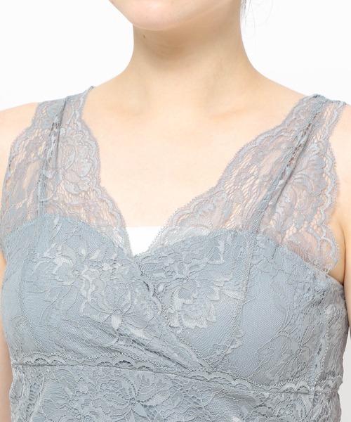 mysty woman（ミスティウーマン）の「［追加1］カップツキレースインナータンク 982625（タンクトップ・レディース・グレイッシュブルー/オフホワイト/ブラック/ブラウン・FREE）」の21枚目の写真