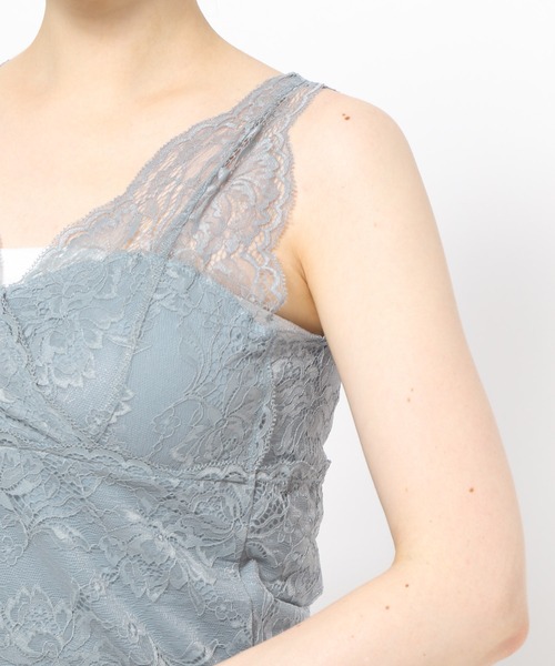 mysty woman（ミスティウーマン）の「［追加1］カップツキレースインナータンク 982625（タンクトップ・レディース・グレイッシュブルー/オフホワイト/ブラック/ブラウン・FREE）」の22枚目の写真