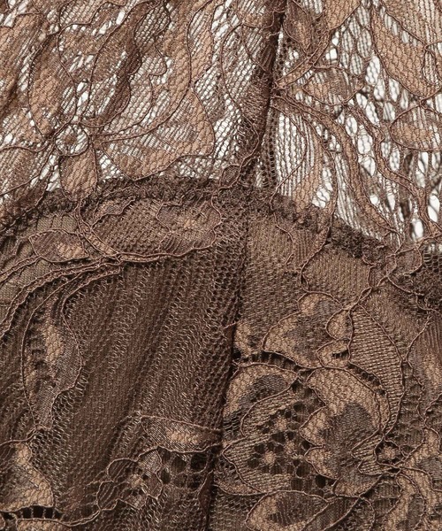 mysty woman（ミスティウーマン）の「［追加1］カップツキレースインナータンク 982625（タンクトップ・レディース・グレイッシュブルー/オフホワイト/ブラック/ブラウン・FREE）」の5枚目の写真