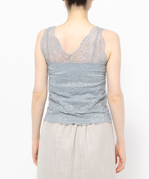 mysty woman（ミスティウーマン）の「［追加1］カップツキレースインナータンク 982625（タンクトップ・レディース・グレイッシュブルー/オフホワイト/ブラック/ブラウン・FREE）」の19枚目の写真