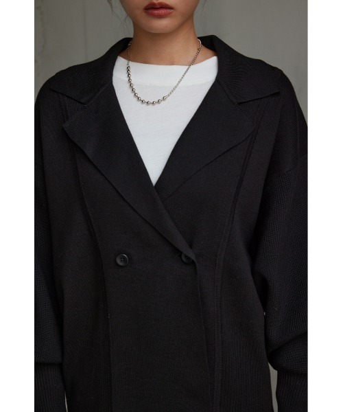 AZUL by moussy(アズールバイマウジー)の「テーラードニットジャケット(テーラードジャケット・レディース・グレー/ブラック/アイボリー・FREE)」の19枚目の写真