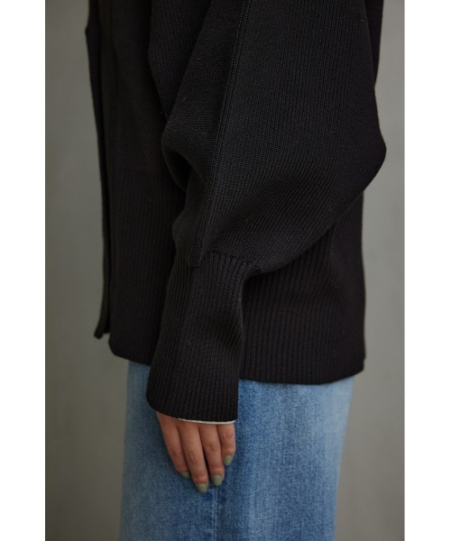 AZUL by moussy(アズールバイマウジー)の「テーラードニットジャケット(テーラードジャケット・レディース・グレー/ブラック/アイボリー・FREE)」の21枚目の写真