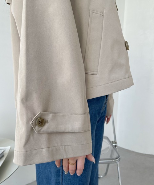 Ada.（エイダ）の「ショート トレンチコート（トレンチコート・レディース・アイボリー/ライトカーキ/ベージュ/ネイビー/ブラック・FREE）」の18枚目の写真