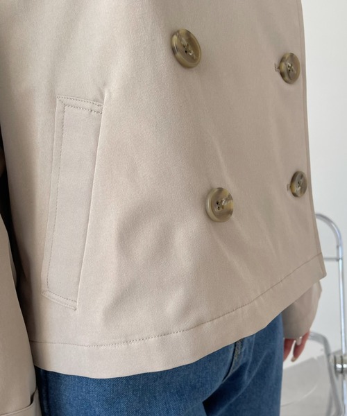 Ada.（エイダ）の「ショート トレンチコート（トレンチコート・レディース・アイボリー/ライトカーキ/ベージュ/ネイビー/ブラック・FREE）」の19枚目の写真