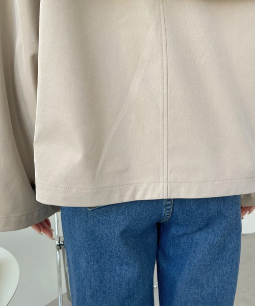 Ada.（エイダ）の「ショート トレンチコート（トレンチコート・レディース・アイボリー/ライトカーキ/ベージュ/ネイビー/ブラック・FREE）」の12枚目の写真