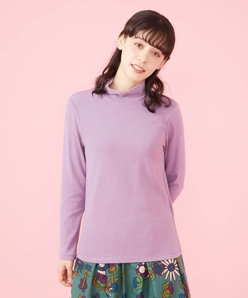 Jocomomola(ホコモモラ)の「30color ハイネックカットソー(Tシャツ/カットソー・レディース・ライトグレー/ライトピンク/ライトブルー/サンドベージュ/クリーム/ピンク系その他/ライトカーキ/カーキ/ブルー/ライトパープル/ブラウン/バイオレット/オレンジ/オレンジ系その他/その他・40)」の9枚目の写真