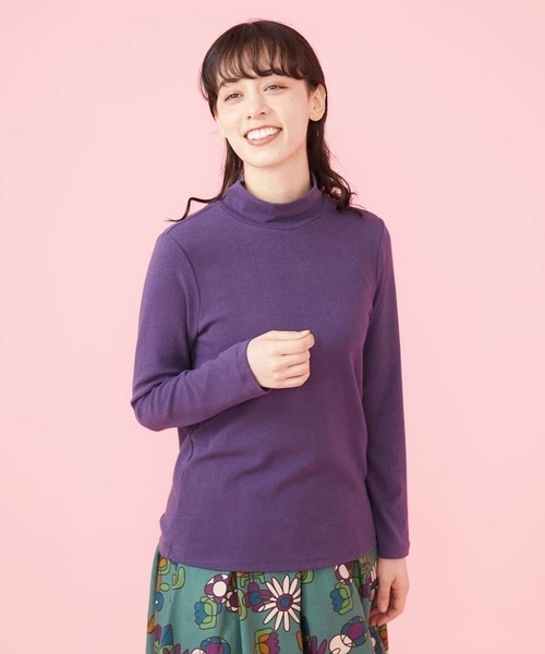 Jocomomola(ホコモモラ)の「30color ハイネックカットソー(Tシャツ/カットソー・レディース・ライトグレー/ライトピンク/ライトブルー/サンドベージュ/クリーム/ピンク系その他/ライトカーキ/カーキ/ブルー/ライトパープル/ブラウン/バイオレット/オレンジ/オレンジ系その他/その他・40)」の10枚目の写真